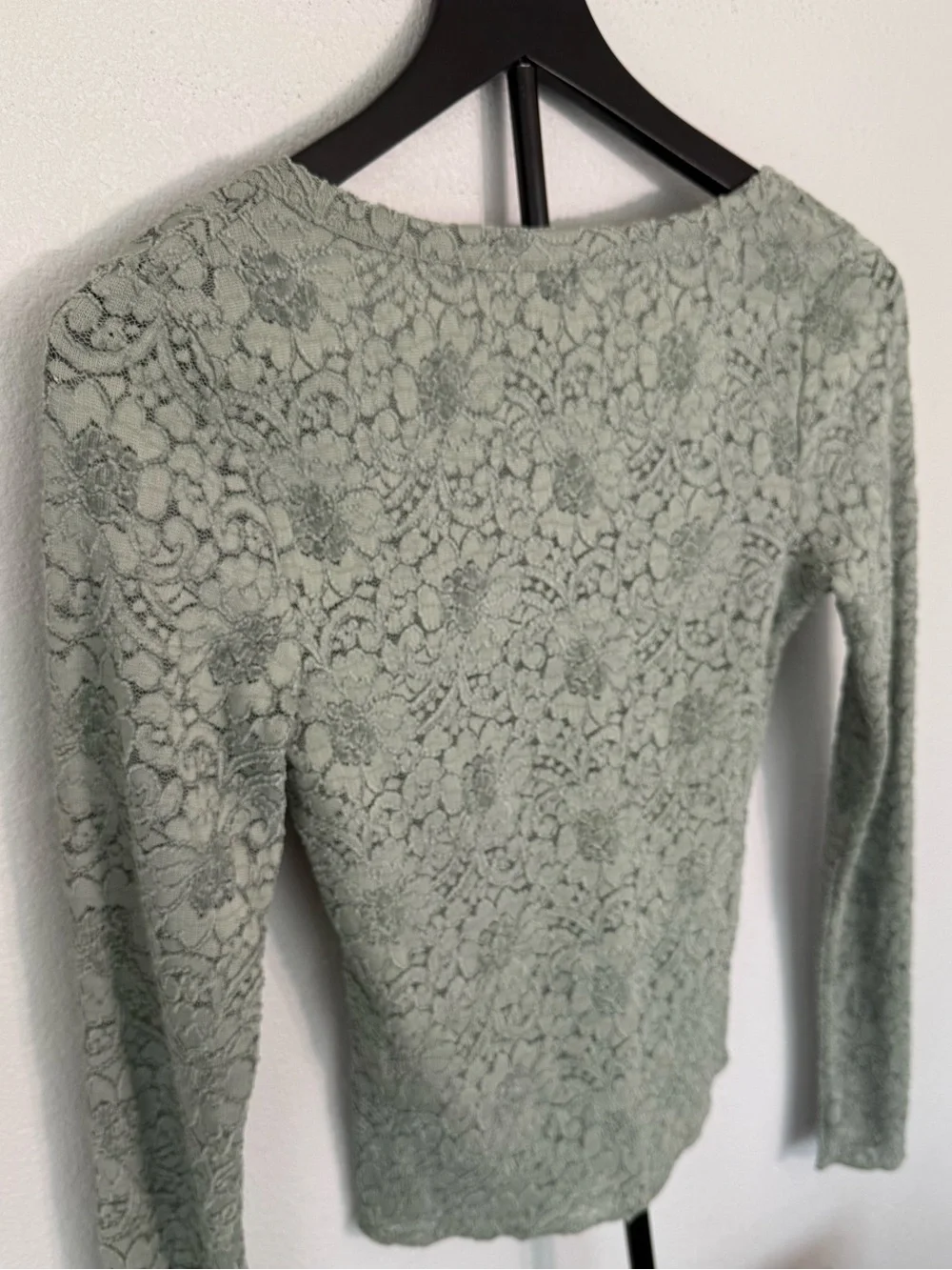 Free People Cloud Ride Notch Long Sleeve Ribbed Top Fitted Women Size XS